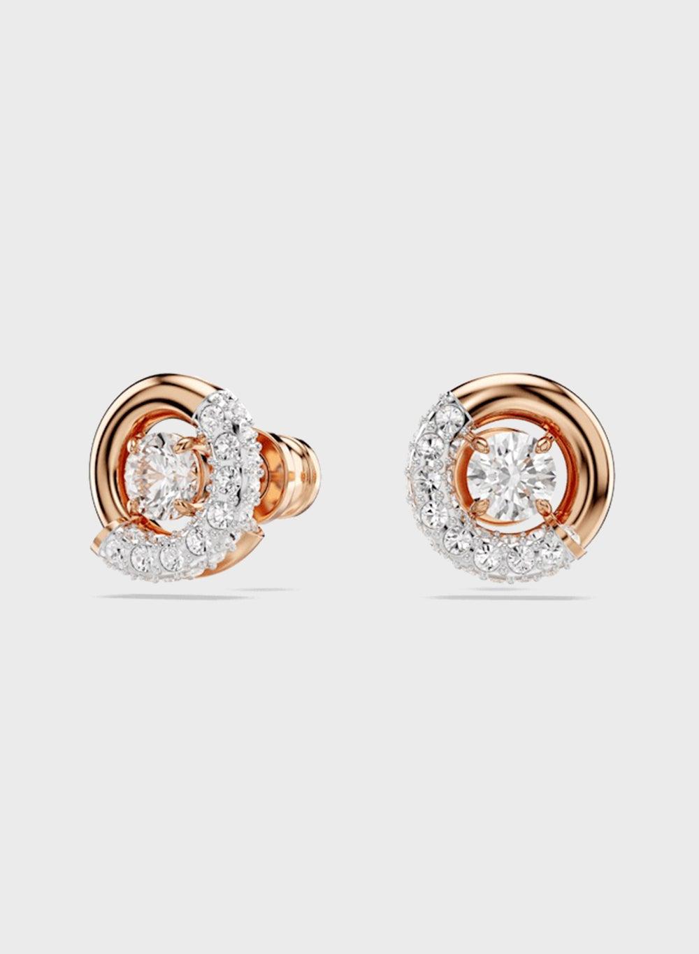 Swarovski Dextera Rose Gold Crystal Stud Earrings