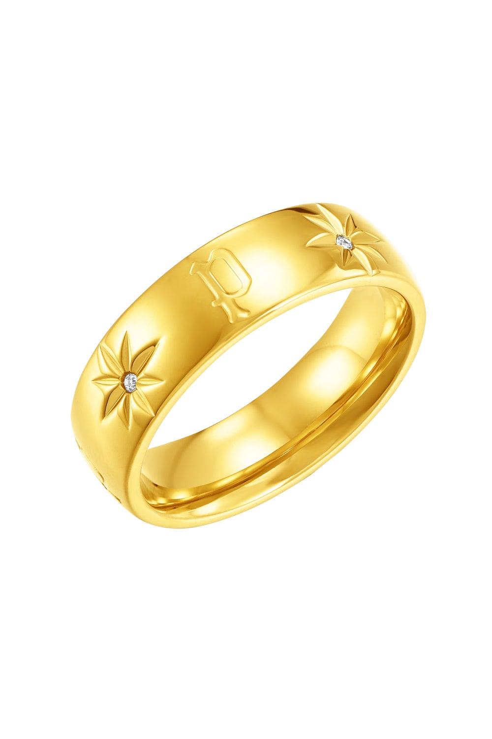 خاتم جالاكسي النسائي المطلي بالذهب المرصع بكريستالات لأناقة عصرية 52PEJLF0003301