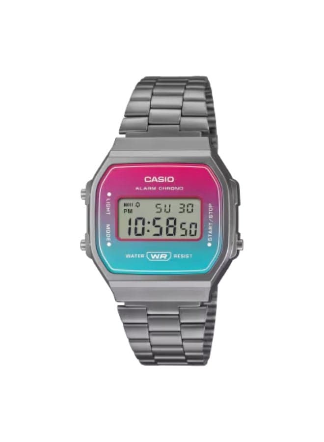 CASIO A168WERB-2ADF Elegant Digital Stainless Steel Watch