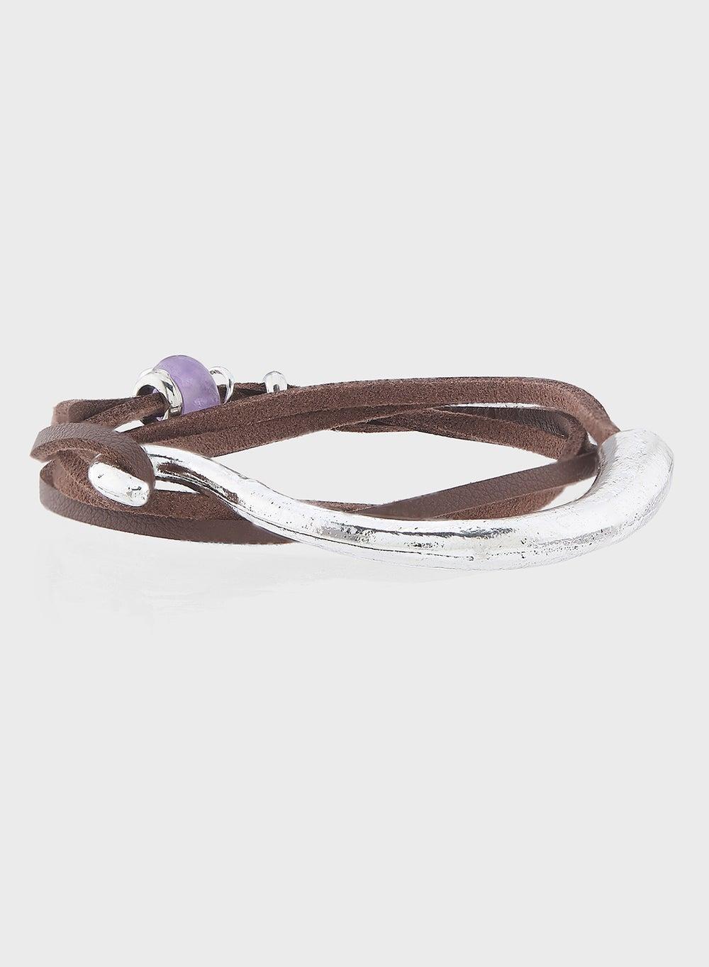 Seventy Five Men's Genuine Leather Timeless Bracelet