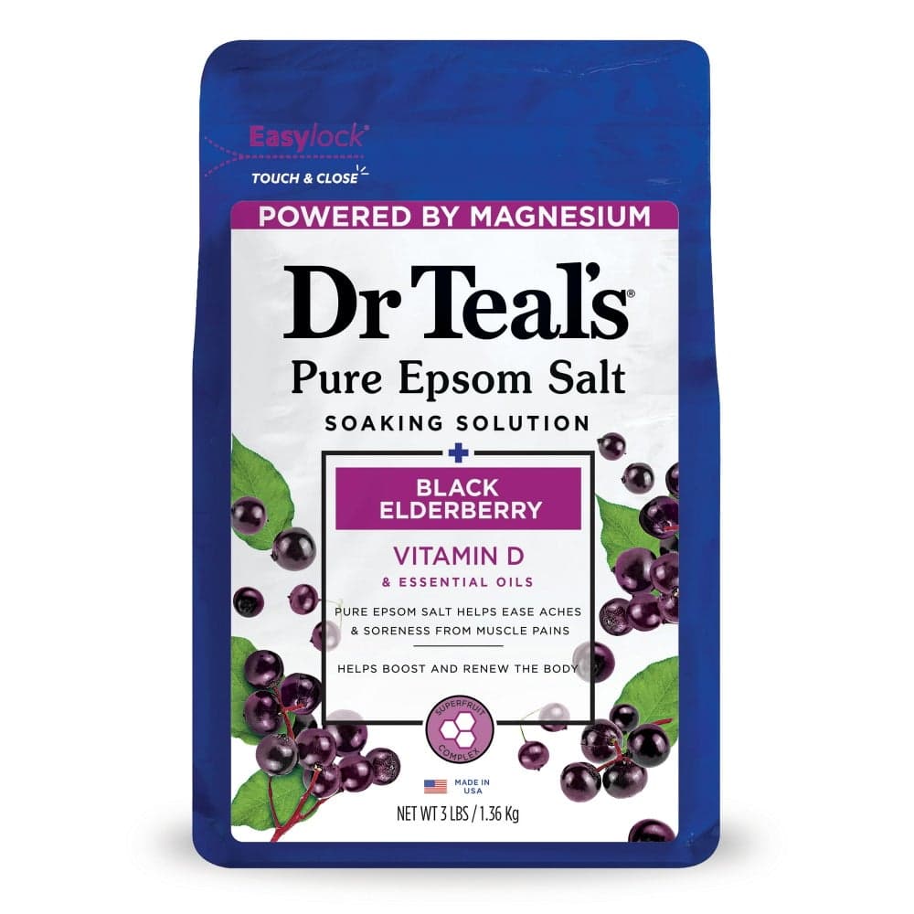Dr Teal's Black Elderberry Epsom Bath Salt 1.36Kg - Luxurious Detox