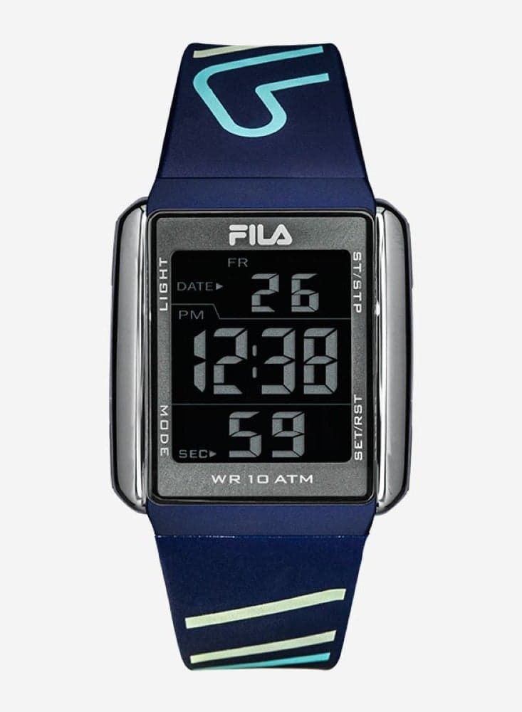 FILA Chrono Unisex Watch with Blue Strap, 38-325-004