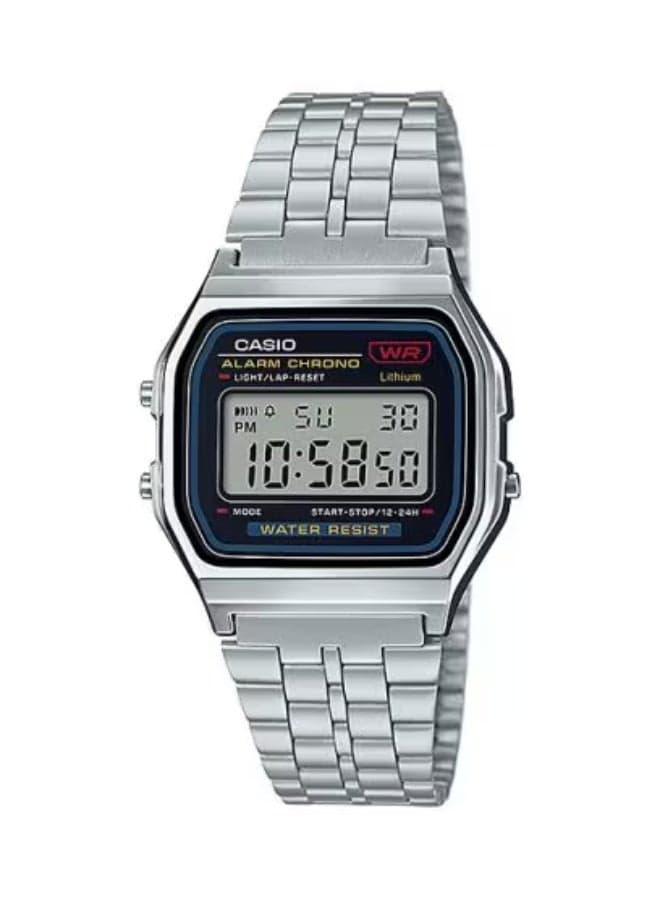 CASIO A159W-N1DF Stainless Steel Digital Unisex Watch - 33.2mm