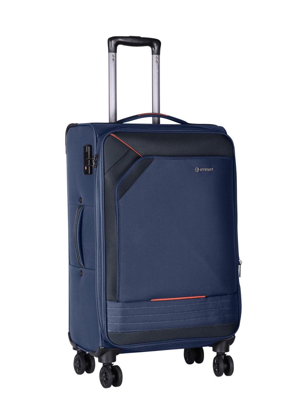 Eminent E777SZ Navy Blue 20-Inch Soft Suitcase with TSA Lock