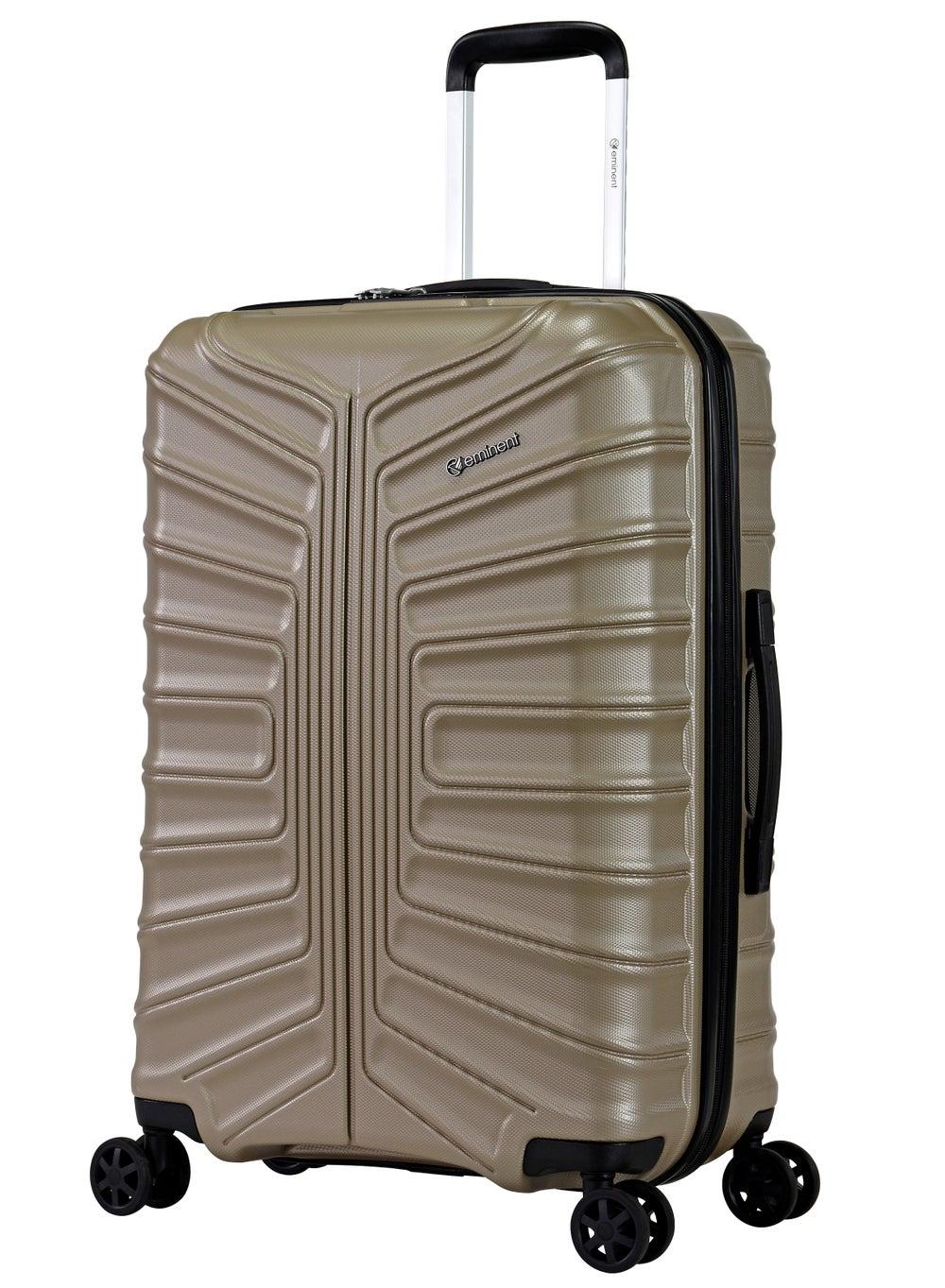 حقيبة سفر فخمة بعجلات مزدوجة هادئة وقفل TSA - ذهبي شمبانيا KK30 - Image 1
