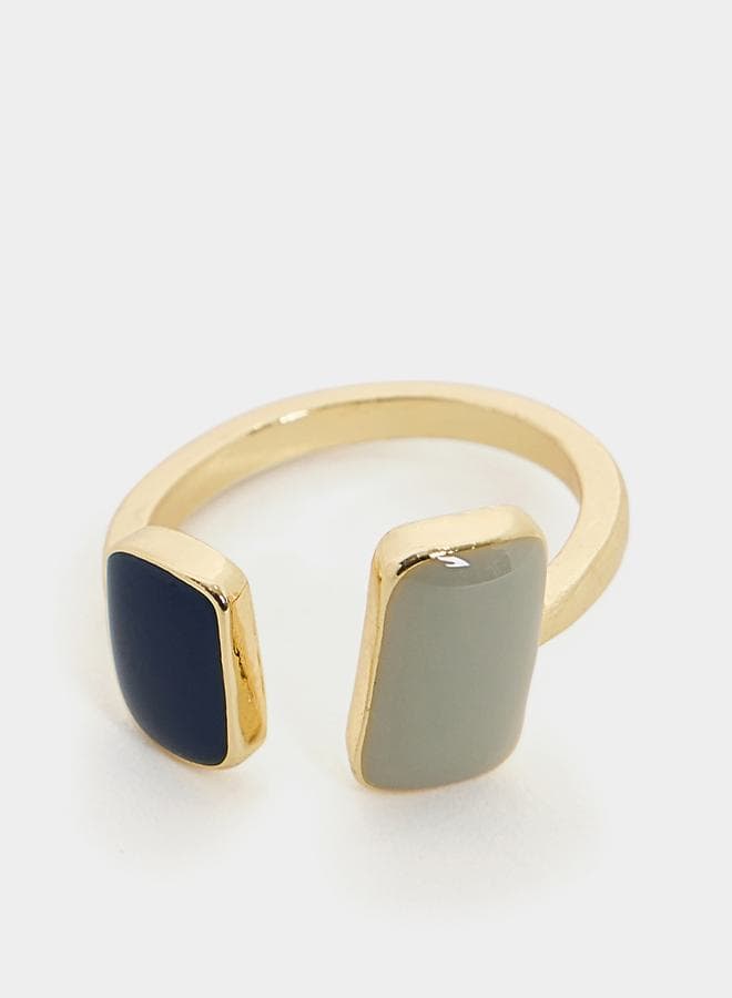 Styli Gem Accent Cuff Ring – Luxe Fashion Accessory