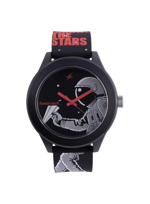 Fastrack Space Rover Unisex Quartz Watch - Sleek Black - Image 1