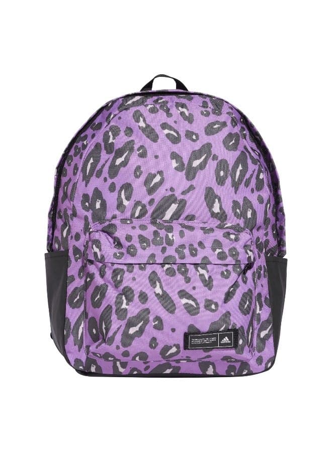 Adidas W Cl Animal Bp Purple: Chic Training Backpack for Women - Image 1