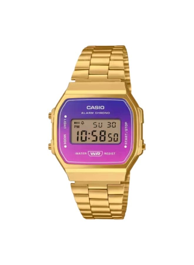 CASIO A168WERG-2ADF Elegant Gold Digital Watch - 36.3mm