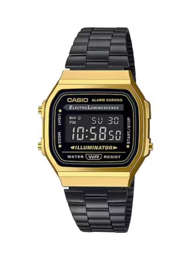 CASIO A-168WEGB-1B Elegant Stainless Steel Digital Timepiece