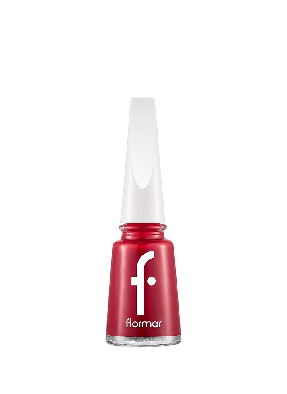 طلاء أظافر Flormar Fiery Red 048 - لمعان يدوم طويلاً - Image 1