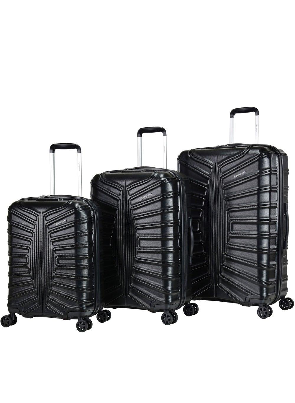 Eminent KK30 Black 3-Piece Hardshell Luggage Set with TSA Lock - Image 1