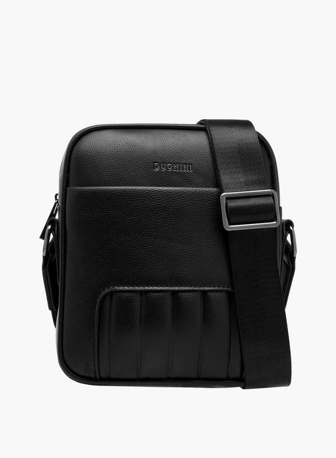 DUCHINI Textured Men’s Crossbody: Sleek, Secure & Stylish - Image 1