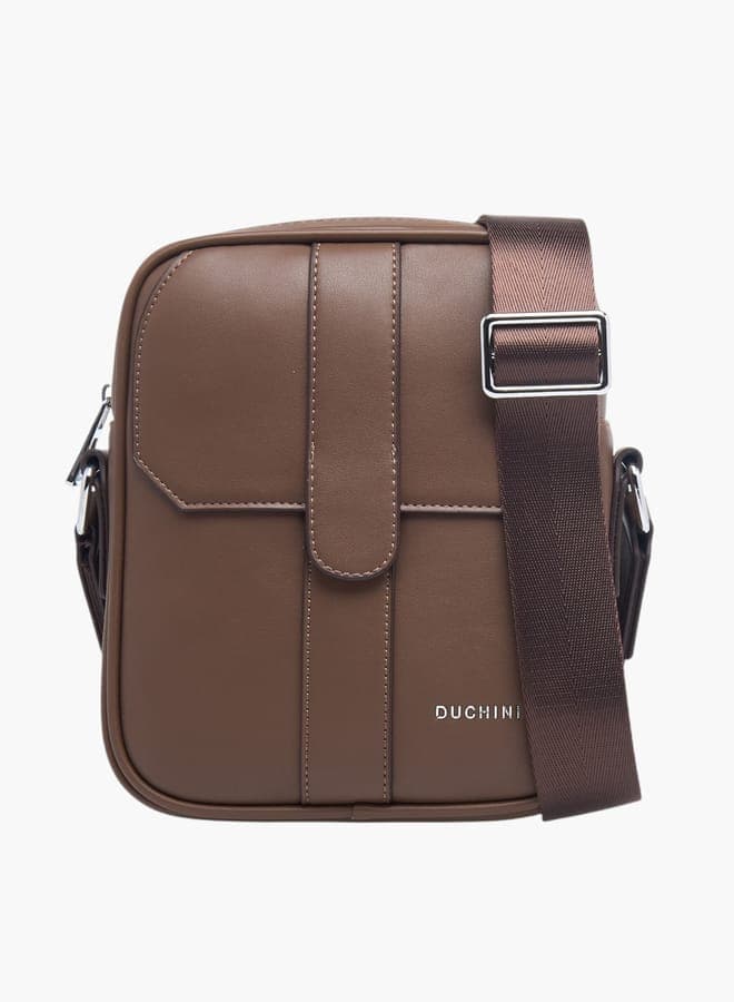 DUCHINI Crossbody: Sleek Men's Panelled Bag with Adjustable Strap - Image 1