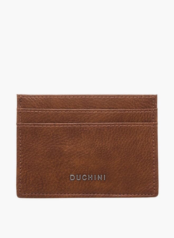 DUCHINI Textured Open-Top Men's Cardholder – Sleek Storage - Image 1