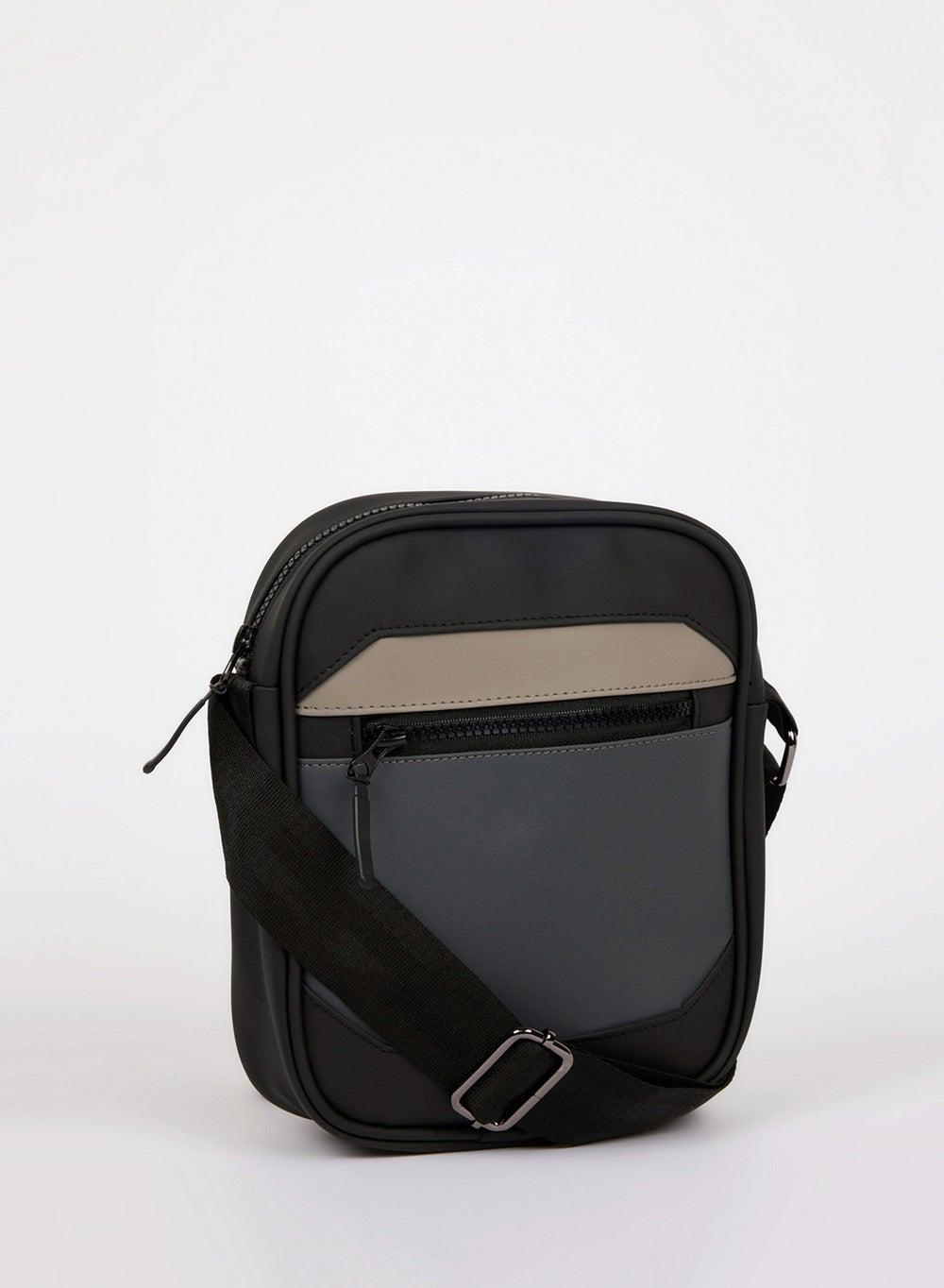 DeFacto Men's Faux Leather Crossbody - Sleek Utility - Image 1