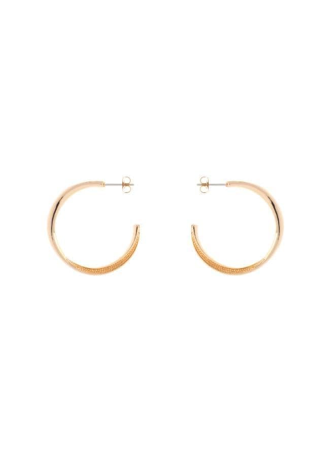Karen Millen Textured Twist Hoop Earrings - Sophisticated Glamour - Image 1