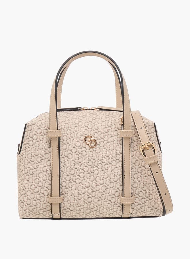 Celeste Monogram Tote: Elegance on the Go with Zip and Strap - Image 1