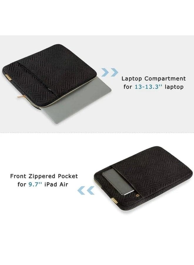 BAGSMART Rosa Black 13.3" Elegant Laptop Case - Image 1