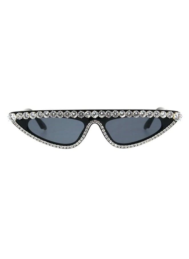 ELLA Jeweled Slim Cat Eye Sunglasses - Elegance Unleashed - Image 1