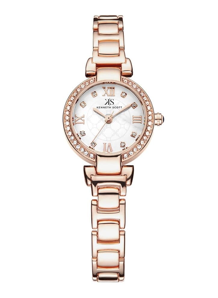 KENNETH SCOTT K22520-RBKM Elegant Rose Gold Analog Watch - Image 1