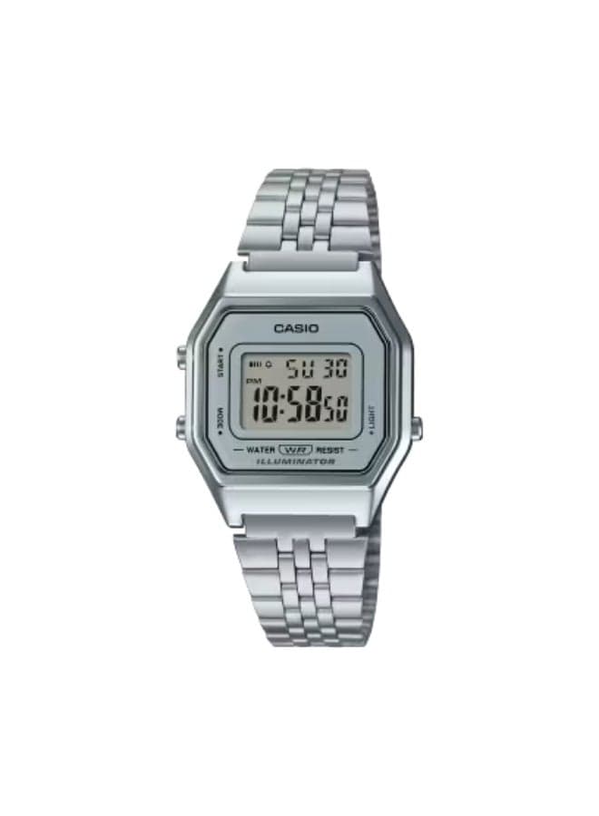 CASIO LA-680WA-7DF Elegant Silver Digital Watch - 28.6mm - Image 1