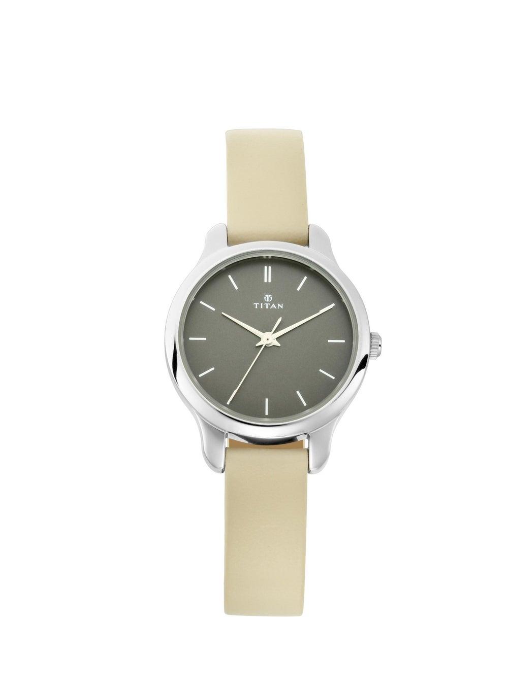 TITAN Chic Minimalist Women's Watch with Anthracite Dial