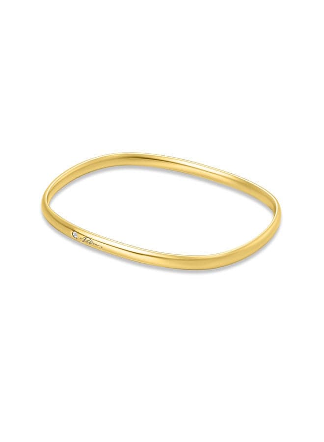 POLICE Lavaliere Gold-Plated Crystal Square Bangle