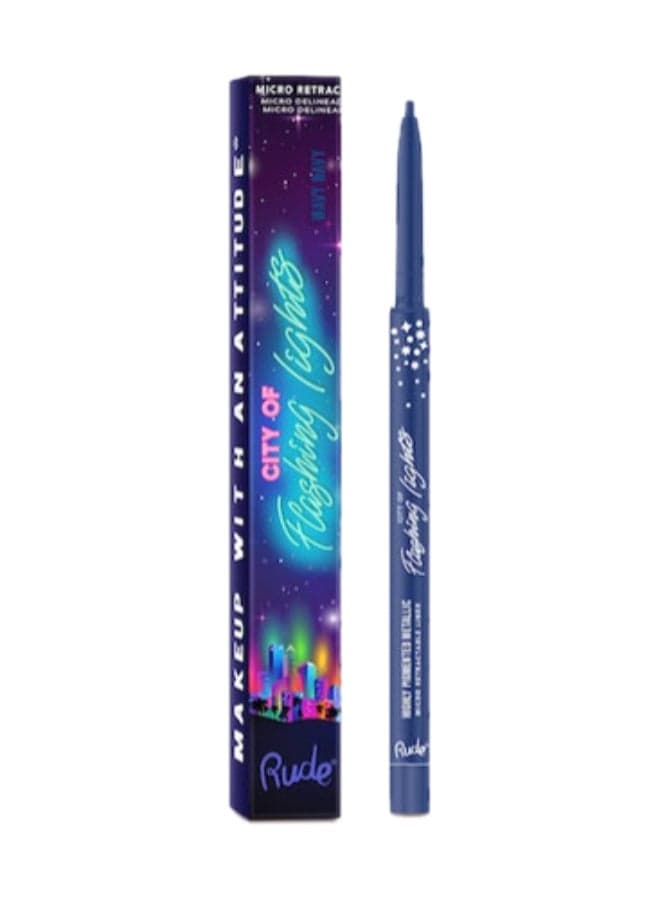 Wavy Navy Micro Retractable Liner - Bold & Waterproof - Image 1