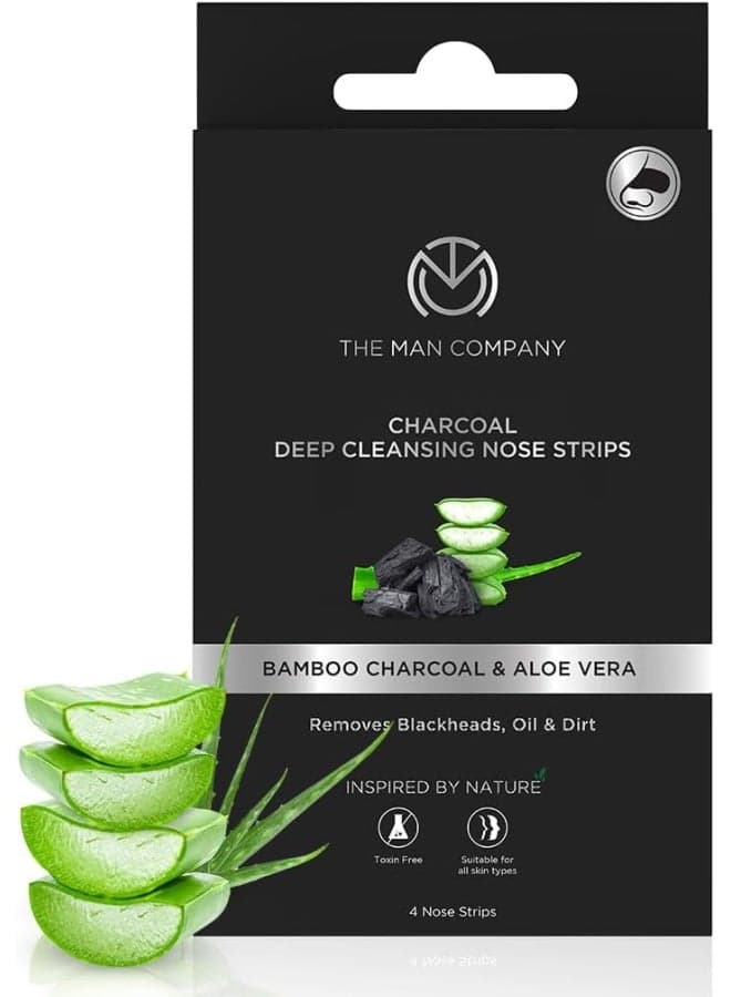 Bamboo Charcoal Nose Strips with Aloe Vera | Pore-Refining Skincare - Image 1