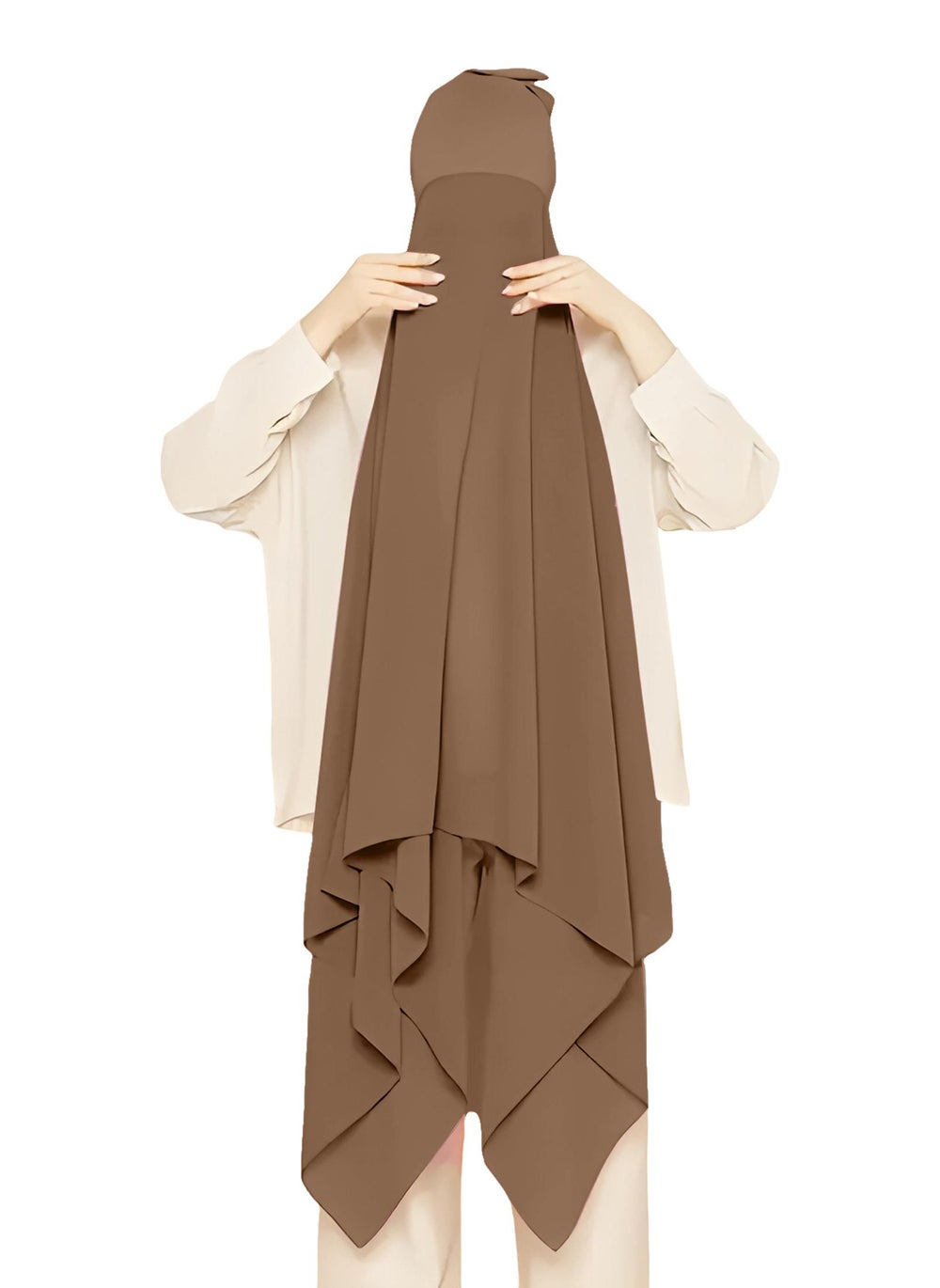 buy-nukhbaa-instant-hijab-wrap-pullover-head-scarf-with-tube-undercap-dark-brown-color-hijab-hc11_fpb