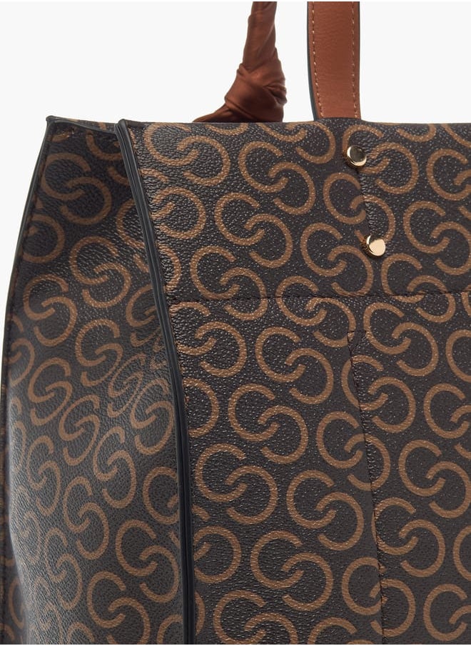 buy-celeste-womens-monogram-print-tote-bag-with-adjustable-strap-and-zip-closure_z3h