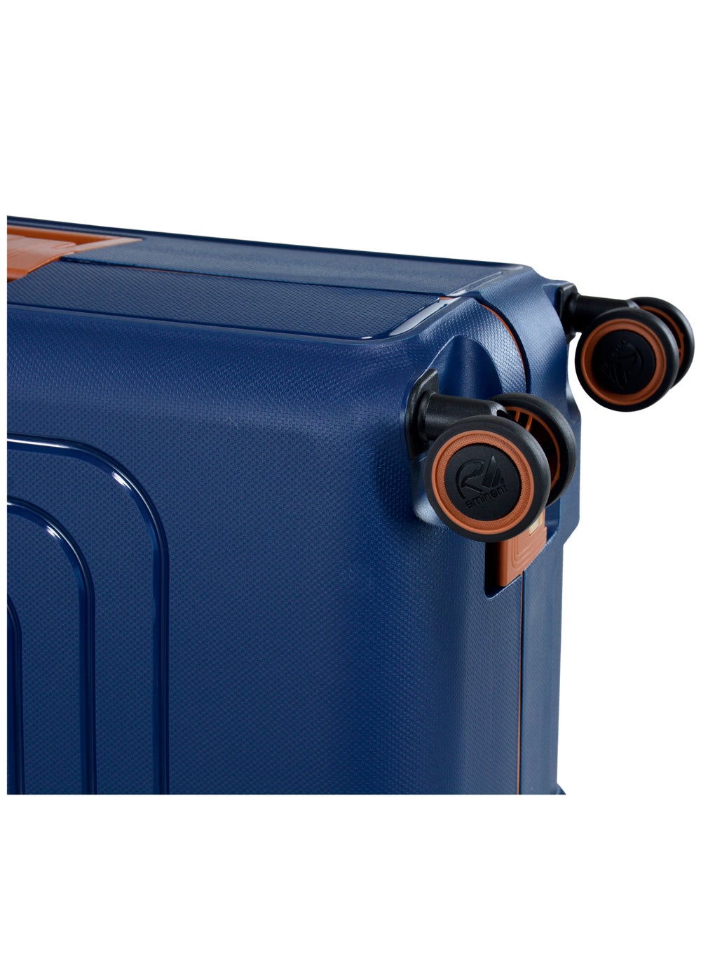 buy-eminent-vertica-hard-case-travel-bag-cabin-luggage-trolley-polypropylene-lightweight-suitcase-4-quiet-double-spinner-wheels-with-tsa-lock-b0006-dark-blue-brown-trim_7mm