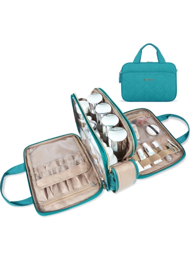 buy-bagsmart-bagsmart-teal-travel-water-resistant-makeup-organizer-bag_jsm