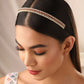 Gold-Toned Red Kundan Elegance Hairband