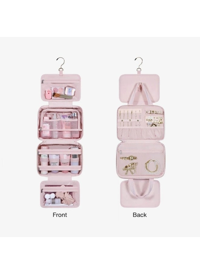 buy-bagsmart-bagsmart-light-pink-spacesaver-exploreease-puffy-multi-functional-toiletry-bag_wjc