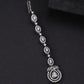 Oxidised Silver AD-Studded Maang Tika Elegance
