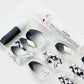 Ombre Marble Bling Coffin Nail Set - Gray 24 Pack