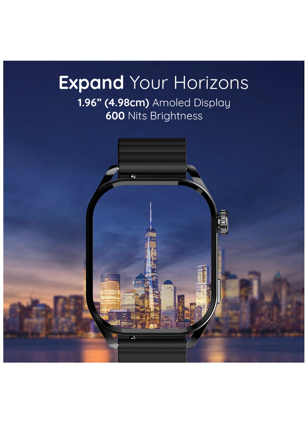 buy-pebble-cosmos-vogue-1-96-amoled-smartwatch-rectangular-metal-dial-bt-calling-multiple-sports-mode-heart-rate-monitor-ip67-water-resistant-ai-voice-assistance-alarm-notification-jet-black_gnh
