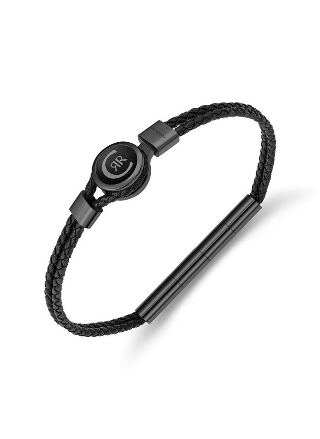 buy-cerruti-1881-vincenzo-grey-and-black-leather-bracelet_rfq