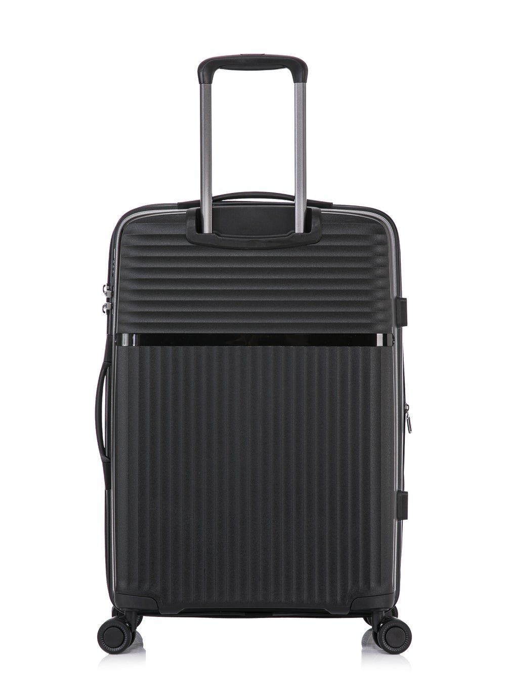 buy-cabinpro-light-weight-pp-fashion-trolley-luggage-expandable-hard-case-medium-checked-suitcase-with-safe-zipper-and-4-quite-360deg-double-spinner-wheels-cp002-black_xmm