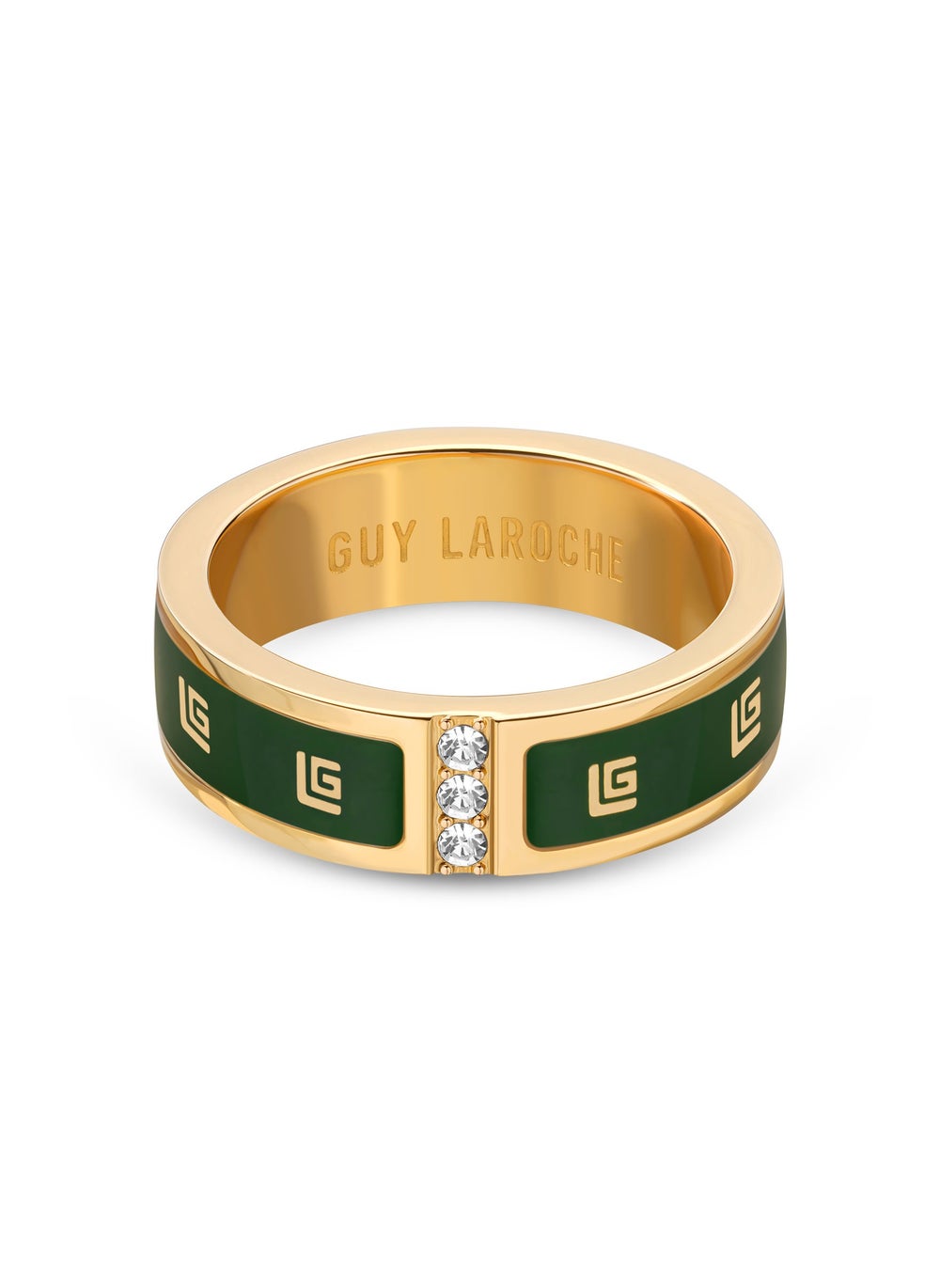 buy-guy-laroche-grace-gold-plated-ring-with-green-enamel-and-crystals_v72