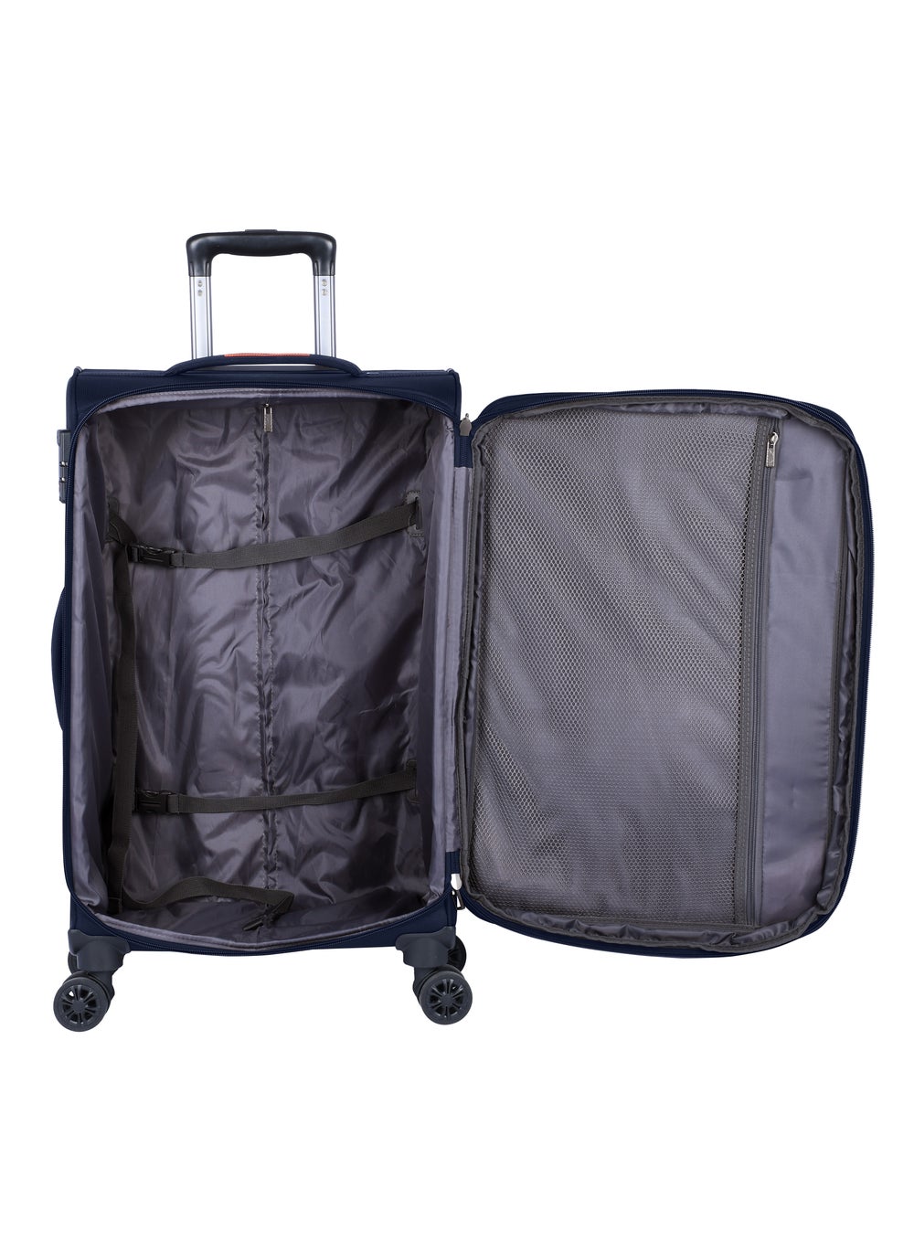 buy-eminent-expandable-luggage-trolley-bag-soft-suitcase-for-unisex-travel-polyester-shell-lightweight-with-tsa-lock-double-spinner-wheels-e765sz-carry-on-20-inch-navy-blue_s5e