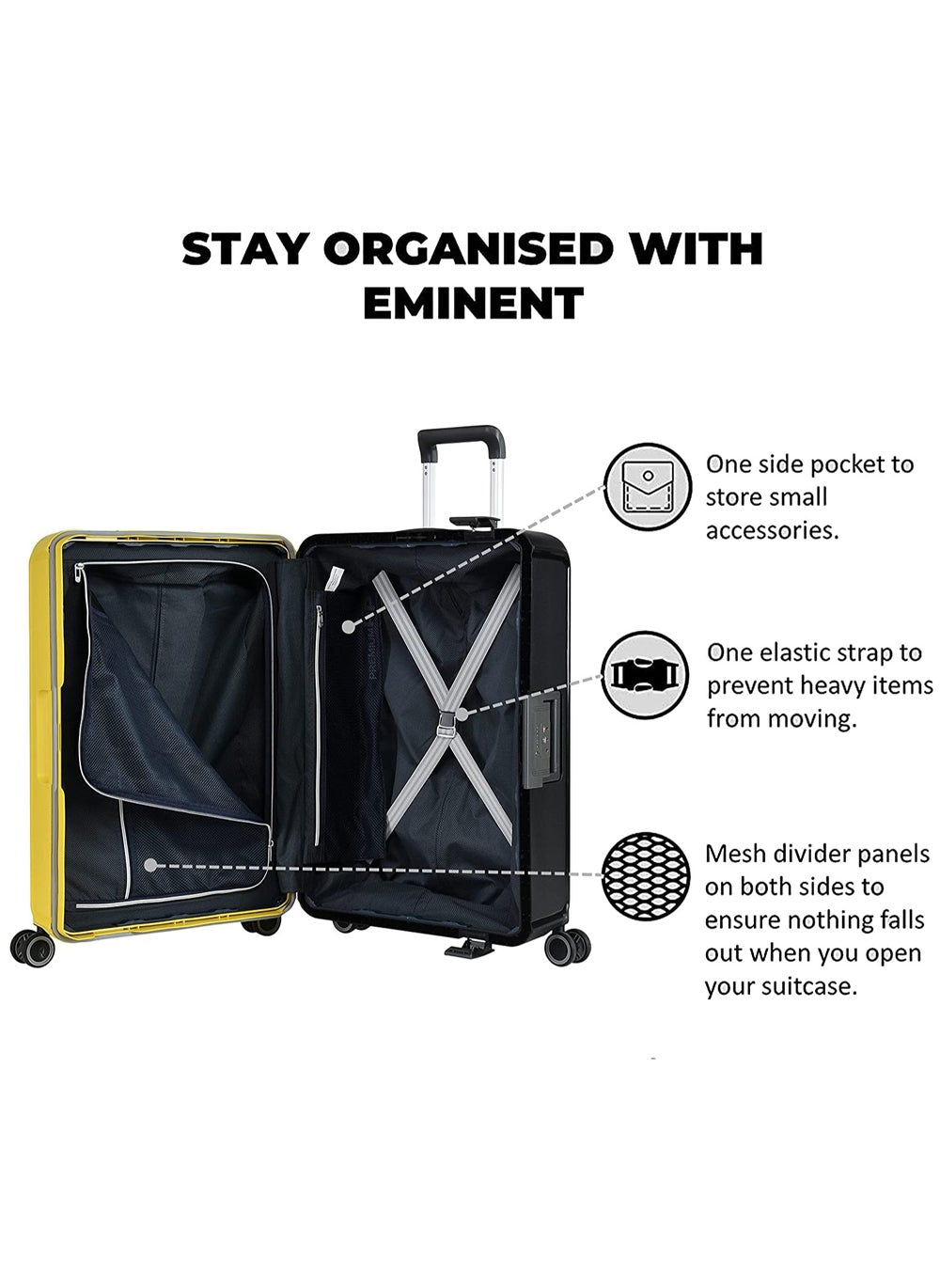 buy-eminent-vertica-hard-case-luggage-trolley-polypropylene-lightweight-4-quiet-double-spinner-wheels-with-tsa-lock-b0006m-yellow-black_vyn