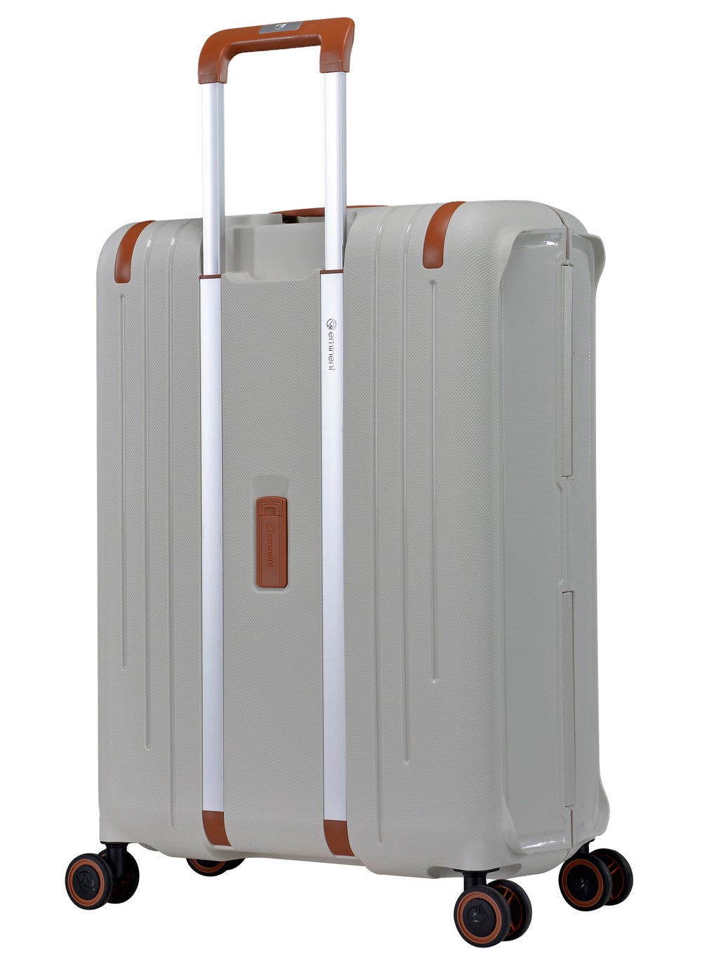 buy-eminent-vertica-hard-case-travel-bag-medium-luggage-trolley-polypropylene-lightweight-suitcase-4-quiet-double-spinner-wheels-with-tsa-lock-b0006-off-white-brown-trim_lqf
