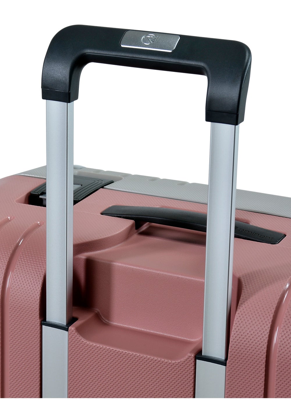 buy-eminent-vertica-hard-case-luggage-trolley-polypropylene-lightweight-4-quiet-double-spinner-wheels-with-tsa-lock-b0006m-grey-pink_h46
