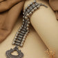 Elegant Oxidised Ghungaroo Maang Tikka with Silver Detail