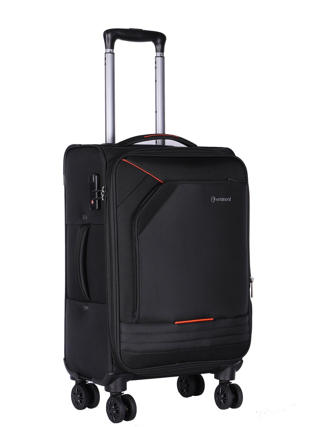 buy-eminent-expandable-luggage-trolley-bag-soft-suitcase-for-unisex-travel-polyester-shell-lightweight-with-tsa-lock-double-spinner-wheels-e777sz-carry-on-20-inch-black_tpy