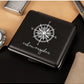 Compass Engraved Matte Cigarette Case - Holds 20