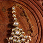 Elegant Pearl & Kundan Floral Maang Tikka